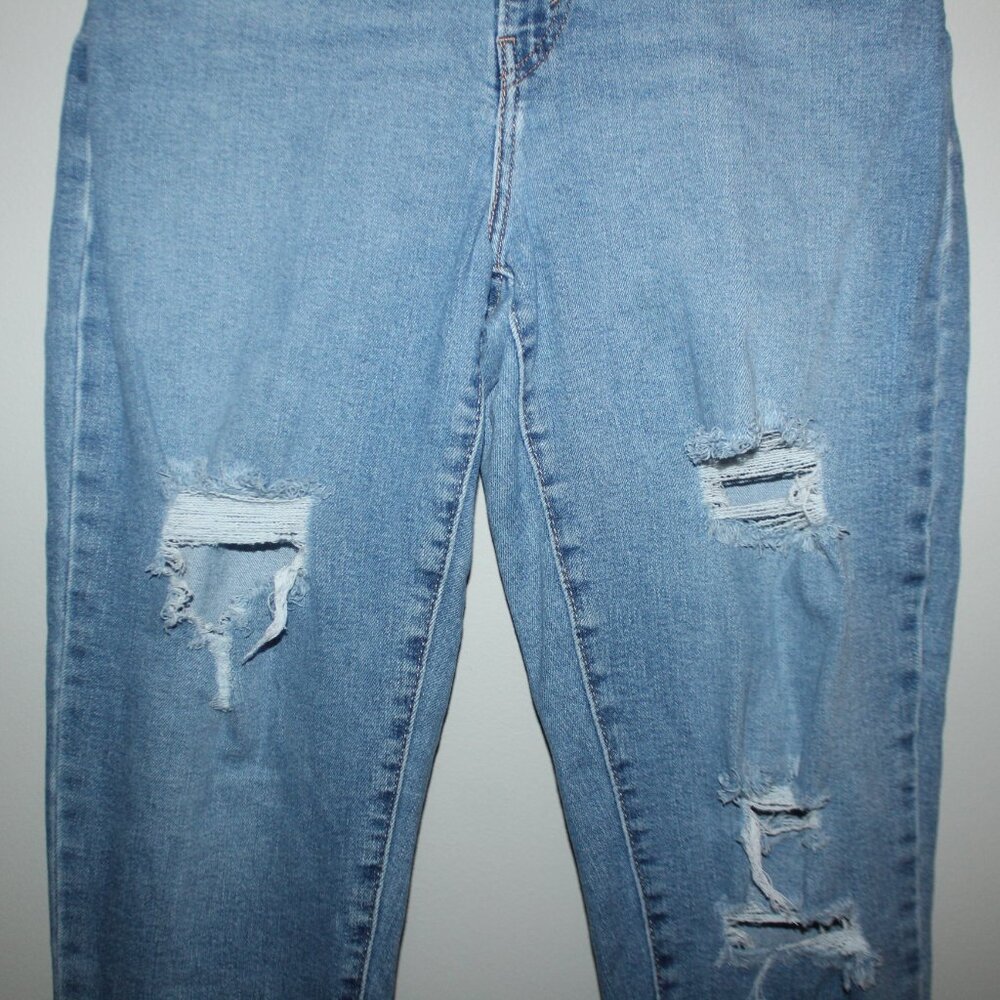 LEVIS Silver Tab Mom Jeans 29/8 Barrel Leg Tapered High Waist 90s Distressed Bag - Picture 6 of 13
